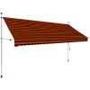 Hommoo Auvent Manuel Retractable 350 Cm Orange Et Marron 1 Hommoo Auvent Manuel Retractable 350 Cm Orange Et Marron -Tente de réception Soldes 46561124 1