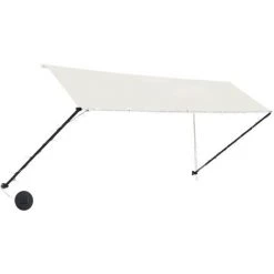 Hommoo Auvent Retractable Avec LED 350x150 Cm Creme -Tente de réception Soldes 46564053 4