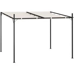 ASUPERMALL Belvedere Avec Toit Retractable 300x300x233 Cm Creme
