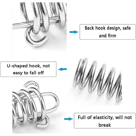 ECHOO 5pcs Tendeur De Ressort En Acier Inoxydable, Haute Résistance Camping Auvent Tente Corde Pour La Randonnée Camping Pêche Pique-Nique Voyager 5 ECHOO 5pcs Tendeur De Ressort En Acier Inoxydable, Haute Résistance Camping Auvent Tente Corde Pour La Randonnée Camping Pêche Pique-Nique Voyager – Image 3