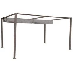 HESPERIDE Tonnelle De Jardin En Aluminium Noisette Palmeira - 4 X 3 M - Hespéride - Marron