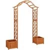 VidaXL Pergola De Jardin Avec Jardinière Bois Pin Massif - Brun 1 VidaXL Pergola De Jardin Avec Jardinière Bois Pin Massif - Brun -Tente de réception Soldes 47154750 1