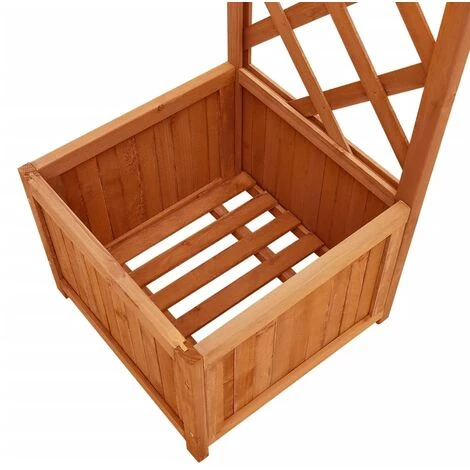 VidaXL Pergola De Jardin Avec Jardinière Bois Pin Massif - Brun 6 VidaXL Pergola De Jardin Avec Jardinière Bois Pin Massif - Brun - Image 4