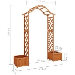 VidaXL Pergola De Jardin Avec Jardinière Bois Pin Massif - Brun 11 VidaXL Pergola De Jardin Avec Jardinière Bois Pin Massif - Brun -Tente de réception Soldes 47154750 5