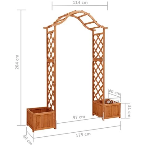 VidaXL Pergola De Jardin Avec Jardinière Bois Pin Massif - Brun 7 VidaXL Pergola De Jardin Avec Jardinière Bois Pin Massif - Brun - Image 5