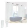 RELAXDAYS 4x Rideaux Voilage Blanc, Semi-transparents, Pour Salon Et Chambre, HxL : 175x140 Cm, Avec Boucles, Blanc -Tente de réception Soldes 47385040 1