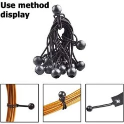 VERSAILLESFR Clips De Bâche, 30 Pièces Clips De Tente De Bouche De Crocodile Clips De Bâche Avec Serrure Serrée Vis De Serrage élastique Boules Bâche Tente Corde élastique Avec Mousqueton, Versailles -Tente de réception Soldes 48354369 2