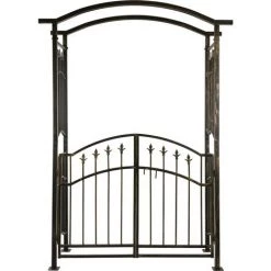 MAXSTORE Arche En Bronze Avec Portillon Pour Plante Grimpante - 207 X 130 X 50 Cm 11 MAXSTORE Arche En Bronze Avec Portillon Pour Plante Grimpante - 207 X 130 X 50 Cm -Tente de réception Soldes 48369554 5