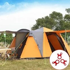 ELLE 12 Morceaux De Tendeur De Corde D'alliage D'aluminium, Approprié Au Pique-nique De Camping De Randonnée De Tente Extérieure -Tente de réception Soldes 48461130 5
