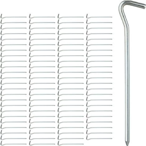 RELAXDAYS Sardines, Lot De 96, Arrondis, Sols Normaux & Durs, Sardines Camping, Fer Zingué, 18 Cm De Long, Argenté 3 RELAXDAYS Sardines, Lot De 96, Arrondis, Sols Normaux & Durs, Sardines Camping, Fer Zingué, 18 Cm De Long, Argenté