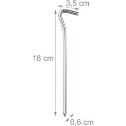 RELAXDAYS Sardines, Lot De 96, Arrondis, Sols Normaux & Durs, Sardines Camping, Fer Zingué, 18 Cm De Long, Argenté 11 RELAXDAYS Sardines, Lot De 96, Arrondis, Sols Normaux & Durs, Sardines Camping, Fer Zingué, 18 Cm De Long, Argenté -Tente de réception Soldes 48843886 5