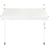 GOPLUS Store Banne Manuel Rétractable En Aluminium,Auvent Banne De Balcon Rétractable Avec Tissu Oxford,Hauteur Réglable 2-3M,Protection Solaire Et Pluie Pour Jardin (2,5X1,2M, Beige) -Tente de réception Soldes 48930915 1