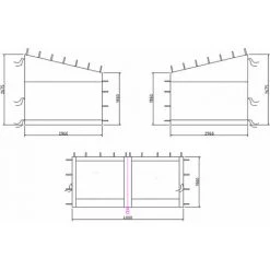 Quick-Star Ensemble De Rideaux 3 pièces Assortis Aux Tonnelles Murales De 300 x 400 cm -Tente de réception Soldes 49150705 3