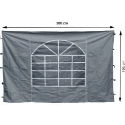 Quick-Star 2 Panneaux Latéraux Avec Fenêtre PE 300x195cm / 400x193cm Gris Pour Gazebo Sahara 3x4m -Tente de réception Soldes 49240243 3