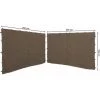 Quick-Star 2 Seitenteile Mit RV 250x192cm 350x192cm Für Pavillon Nizza 3x3m Seitenwand Taupe RAL 7006 -Tente de réception Soldes 49240255 1