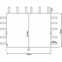 Quick-Star 2 Seitenteile Mit RV 250x192cm 350x192cm Für Pavillon Nizza 3x3m Seitenwand Taupe RAL 7006 -Tente de réception Soldes 49240255 3