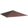 Outsunny Toile De Rechange Pour Pavillon Tonnelle Tente 3 X 3 M Polyester Haute Densité 180 G/m² Revêtement PA Anti-UV Chocolat - Marron -Tente de réception Soldes 49279769 1