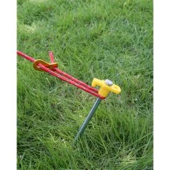 KARTOKNER 10 Piquets De Tente Robustes, Ancres Dures, Enjeux De Terrain, Accessoires De Camping, Acier Galvanisé (Jaune) -Tente de réception Soldes 49344460 3