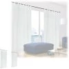 RELAXDAYS 4x Rideaux Voilage Blanc, Semi-transparents, Pour Salon Et Chambre, HxL : 225x140 Cm, Avec Boucles, Blanc -Tente de réception Soldes 49704192 1