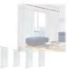 RELAXDAYS 6x Rideaux Voilage Blanc, Semi-transparents, Pour Salon Et Chambre, HxL : 245x140 Cm, Avec Boucles, Blanc -Tente de réception Soldes 49704220 1
