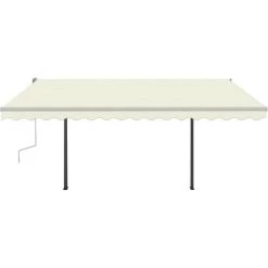 VidaXL Auvent Manuel Rétractable Avec LED 4x3 M Crème - Crème -Tente de réception Soldes 49923697 5