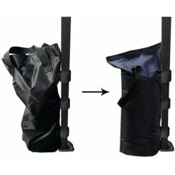 MOBILI REBECCA Rebecca Mobili 4 Sacs Lestage Fixation Tonnelle Pavillon Noir Velcro 48x22,5 -Tente de réception Soldes 49931792 3