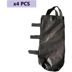 MOBILI REBECCA Rebecca Mobili 4 Sacs Lestage Fixation Tonnelle Pavillon Noir Velcro 48x22,5 -Tente de réception Soldes 49931792 5