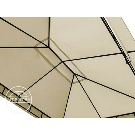 INTENT24.FR Toit De Rechange Pour Tonnelle De Jardin INTENT24 Sunset Classic 3x4 M, Couleur Champagne - Champagne 4 INTENT24.FR Toit De Rechange Pour Tonnelle De Jardin INTENT24 Sunset Classic 3x4 M, Couleur Champagne - Champagne - Image 2