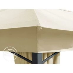 INTENT24.FR Toit De Rechange Pour Tonnelle De Jardin INTENT24 Sunset Classic 3x4 M, Couleur Champagne - Champagne 7 INTENT24.FR Toit De Rechange Pour Tonnelle De Jardin INTENT24 Sunset Classic 3x4 M, Couleur Champagne - Champagne -Tente de réception Soldes 50003575 3