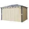 INTENT24.FR Rideaux (set De 4 Toiles) Pour Tonnelle De Jardin INTENT24 Sunset Deluxe 3x4 M, Couleur Champagne - Champagne -Tente de réception Soldes 50003629 1