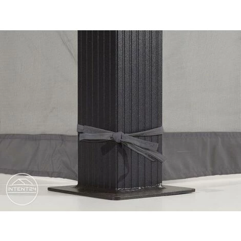 INTENT24.FR Moustiquaires (4 Toiles) Pour Tonnelle De Jardin INTENT24 Sunset Deluxe, 3x4 M, Gris - Gris 6 INTENT24.FR Moustiquaires (4 Toiles) Pour Tonnelle De Jardin INTENT24 Sunset Deluxe, 3x4 M, Gris - Gris - Image 4