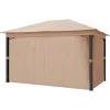 INTENT24.FR Rideaux (set De 4 Toiles) Pour Tonnelle De Jardin INTENT24 Sunset Premium, 3x4 M, Cappuccino - Taupe