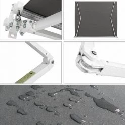 FIXKIT Auvent Manuel Rétractable2.5-2M Anthracite 9 FIXKIT Auvent Manuel Rétractable2.5-2M Anthracite -Tente de réception Soldes 50101885 3