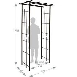LMOULIN Arche De Jardin En Fer Vieilli Tubes Carrés Petit Modèle -Tente de réception Soldes 50725926 3