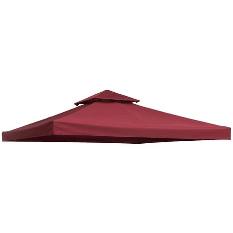 Outsunny Toile De Rechange Pour Pavillon Tonnelle Tente 3 X 3 M Polyester Haute Densité 180 G/m² Bordeaux - Rouge 3 Outsunny Toile De Rechange Pour Pavillon Tonnelle Tente 3 X 3 M Polyester Haute Densité 180 G/m² Bordeaux - Rouge