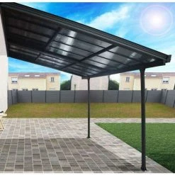 Habrita Toit Terrasse 12,04 M2 - Toit Amovible En Polycarbonate - Dimensions 3x4 M -Tente de réception Soldes 50922295 2