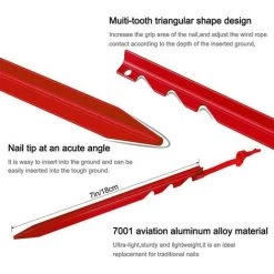 DKSFJKL 12 Pcs Clous De Tente Légers Et Lourds De Clous De Tente Clou Triangulaire Réglable Multi-Dents Pour Le Camping De Plein Air, Les Voyages à Pied, Les Plages Et Les Plages 18CM 8 DKSFJKL 12 Pcs Clous De Tente Légers Et Lourds De Clous De Tente Clou Triangulaire Réglable Multi-Dents Pour Le Camping De Plein Air, Les Voyages à Pied, Les Plages Et Les Plages 18CM -Tente de réception Soldes 50995125 2