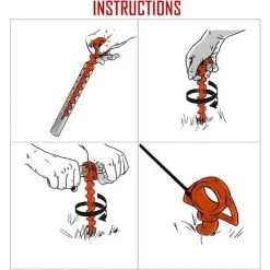 DKSFJKL 4 Pièces Clous De Tente, Clou De Tente En Plastique Jaune Pour La Fixation Du Tapis De Protection Contre Les Mauvaises Herbes De Jardin De Bâches De Pluie De Tente De Camping, Jaune -Tente de réception Soldes 50995129 3