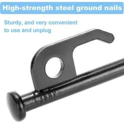 DKSFJKL 4 Pièces Sardines Piquet Piquets De Tente En Acier Sardines Camping Piquet De Fixation Sol Crochet Pour Le Camping, La Randonnée, L'urgence Et La Survie En Plein Air - 20cm -Tente de réception Soldes 50995280 3