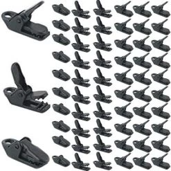 SUPERMARKET 50Pcs/ Sac Noir Tente Clips, Coupe-vent Pour Auvent Colliers De Serrage Plastique Vent Corde Auvents Clip Tente De Camping SE Fixe Pour Extérieur,Superma