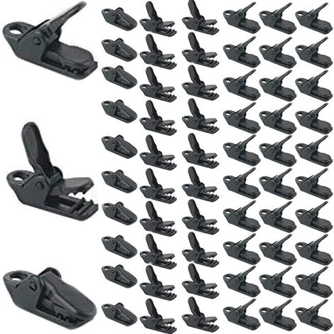 SUPERMARKET 50Pcs/ Sac Noir Tente Clips, Coupe-vent Pour Auvent Colliers De Serrage Plastique Vent Corde Auvents Clip Tente De Camping SE Fixe Pour Extérieur,Superma 3 SUPERMARKET 50Pcs/ Sac Noir Tente Clips, Coupe-vent Pour Auvent Colliers De Serrage Plastique Vent Corde Auvents Clip Tente De Camping SE Fixe Pour Extérieur,Superma
