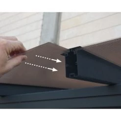 Palram - Canopia | Pergola Capri 3X4.3 Grise, Toiture Bronze -Tente de réception Soldes 51198521 4