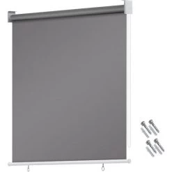 KESSER® Store Vertical Store Vertical Marquise De Balcon Protection Visuelle Protection Solaire Store Latéral Ombrage, Store De Balcon Stable Et Résistant Aux Intempéries, Pour Balcon, Terrasse, Jardin, Anthracite, Gris, 160x140cm (de)