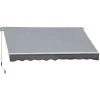 Outsunny Store Banne Manuel Rétractable Alu. Polyester Imperméabilisé Haute Densité 4 X 2,5 M Gris - Gris