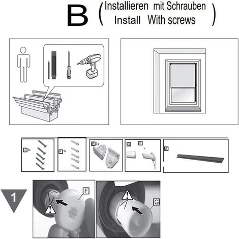SUPERMARKET Fixations De Store Enrouleur - Supports De 25 Mm Pour Réparation De Stores Roulants - Kit De Réparation - Accessoires Pour Réparation De Rideaux Avec Chaîne Perlée Et Vis Pour Fenêtres,Superma 6 SUPERMARKET Fixations De Store Enrouleur - Supports De 25 Mm Pour Réparation De Stores Roulants - Kit De Réparation - Accessoires Pour Réparation De Rideaux Avec Chaîne Perlée Et Vis Pour Fenêtres,Superma – Image 4