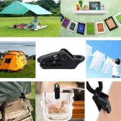 KARTOKNER 50 Pinces Clip Bache, Clip Tente, Clip En Plastique, Clips De Bâche De Tente En Plastique Tente Snaps Pour Camping Canopy Clamp Noir Clips -Tente de réception Soldes 51606375 5