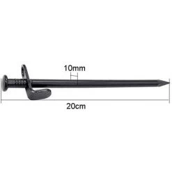 KARTOKNER Piquets De Tente De 20 Cm, 12 Piquets De Tente Très Résistants En Acier Au Carbone Avec Crochet Et Trou Pour Le Camping/auvent/bâche/filet De Jardin/auvent 10 KARTOKNER Piquets De Tente De 20 Cm, 12 Piquets De Tente Très Résistants En Acier Au Carbone Avec Crochet Et Trou Pour Le Camping/auvent/bâche/filet De Jardin/auvent -Tente de réception Soldes 51606447 4