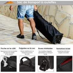 INSTENT Tonnelle PRO 3x3m, Alu, 4 Panneaux Inclus, Couleur Beige, Avec Sac De Transport à Roulettes -Tente de réception Soldes 51770112 5