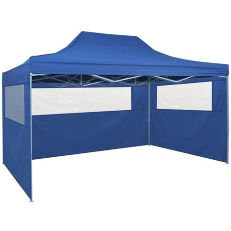 YOUTHUP Tente Pliable Avec 4 Parois Latéraux 3 X 4,5 M Bleu 4 YOUTHUP Tente Pliable Avec 4 Parois Latéraux 3 X 4,5 M Bleu - Image 2