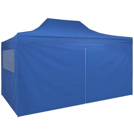 YOUTHUP Tente Pliable Avec 4 Parois Latéraux 3 X 4,5 M Bleu 6 YOUTHUP Tente Pliable Avec 4 Parois Latéraux 3 X 4,5 M Bleu - Image 4